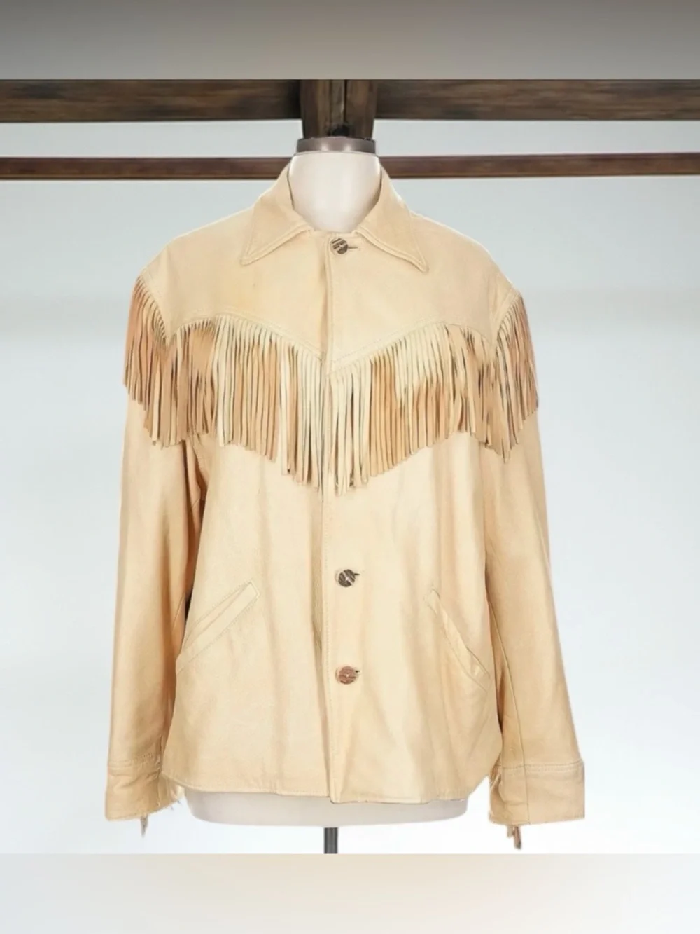 Vintage Ralph Lauren 70’s/Early 80’s Era Western Style Fringe Leather Jacket - Picture 2 of 13
